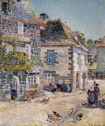 Pont Aven Noon Day 1897 - Childe Hassam reproduction oil painting