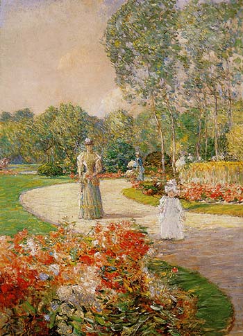 Parc Monceau 1897 - Childe Hassam reproduction oil painting