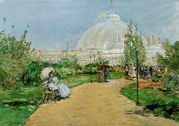 Horticulture Building World s Columbian Exposition Chicago 1893 - Childe Hassam reproduction oil painting