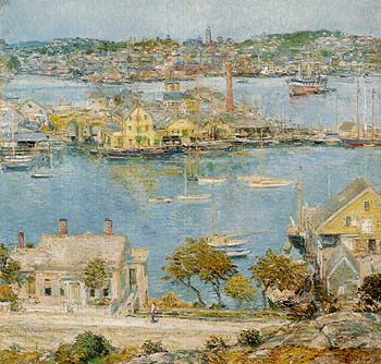 Gloucester Harbor 1899 - Childe Hassam reproduction oil painting