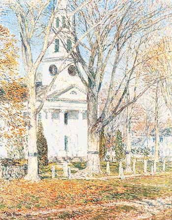 Church at Old Lyme 1903 - Childe Hassam reproduction oil painting
