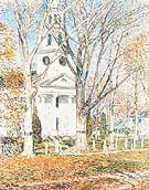 Church at Old Lyme 1903 - Childe Hassam reproduction oil painting