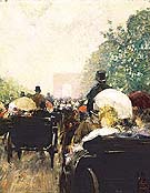Carriage Parade 1888 - Childe Hassam reproduction oil painting