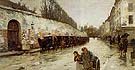 Une Averse rue Bonaparte 1887 - Childe Hassam reproduction oil painting