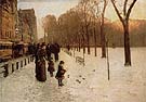 Boston Common at Twilight 1885 - Childe Hassam reproduction oil painting