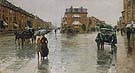 Rainy Day Columbus Avenue Boston 1885 - Childe Hassam reproduction oil painting