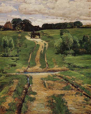 A Back Road 1884 - Childe Hassam reproduction oil painting