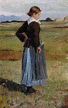 French Peasant Girl 1883 - Childe Hassam reproduction oil painting