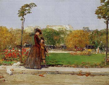 In the Park 1889 - Childe Hassam reproduction oil painting