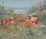 Celia Thaxter's Garden, Isles of Shoals, Maine - Childe Hassam reproduction oil painting