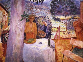 The Terrace at Vernonnet - Pierre Bonnard reproduction oil painting