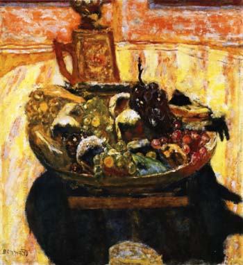 Still Life with Bowl of Fruit 1933 - Pierre Bonnard reproduction oil painting