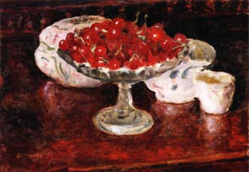 Bowl of Cherries - Pierre Bonnard reproduction oil painting