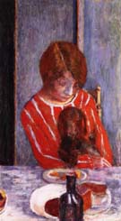 Woman with Dog 1922 - Pierre Bonnard reproduction oil painting
