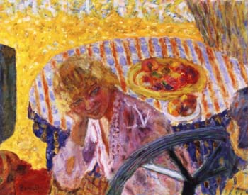 Young Woman in the Garden (Renee Monchaty and Marthe Bonnard) 1921 - Pierre Bonnard reproduction oil painting