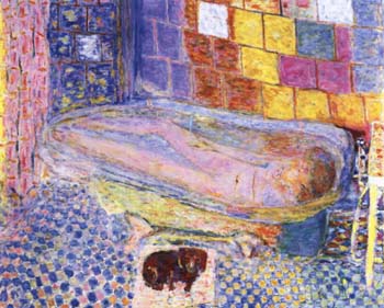 Nude in Bathtub 1941 - Pierre Bonnard reproduction oil painting