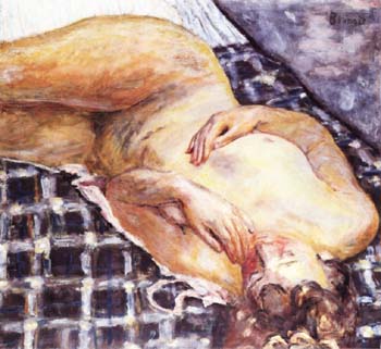 Reclining Nude 1909 - Pierre Bonnard reproduction oil painting