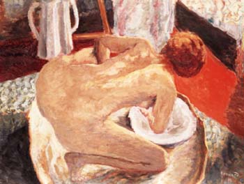 Woman Bathing 1912 - Pierre Bonnard reproduction oil painting