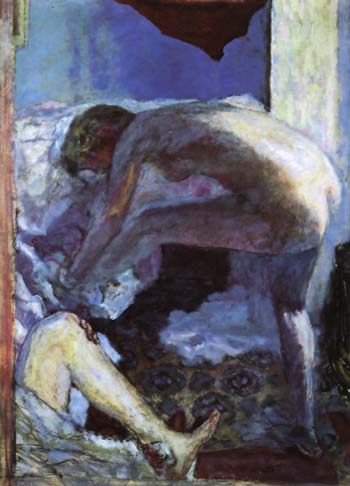 Large Nude in Blue 1924 - Pierre Bonnard reproduction oil painting