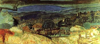 Landscape at Le Cannet 1928 - Pierre Bonnard reproduction oil painting