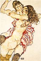 Two Girls Embracing (Two Friends), 1915 - Egon Scheile
