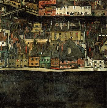 The Small City III - Egon Scheile reproduction oil painting