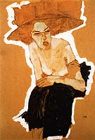 The scornful Woman (Gertrude Schiele) 1910 - Egon Scheile reproduction oil painting