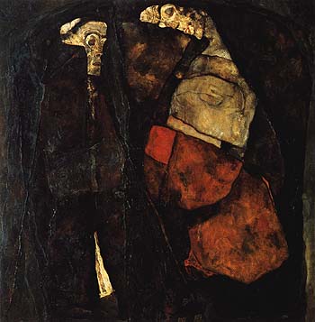 Pregnant Woman and Death (Mother and Death) 1911 - Egon Scheile reproduction oil painting