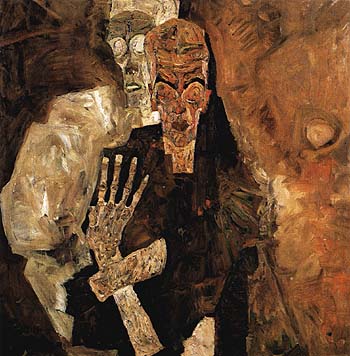 The Self-Seers II (Death and Man) 1911 - Egon Scheile reproduction oil painting