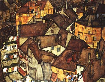 Kruman Town Crescent I (The Small City V) - Egon Scheile reproduction oil painting
