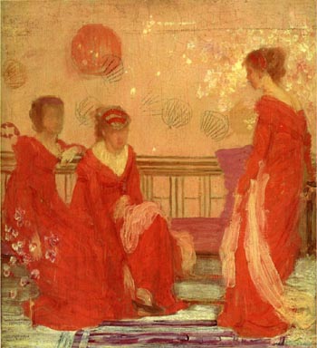 Harmony in Flesh Color and Red 1869 - James McNeill Whistler reproduction oil painting