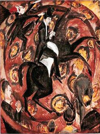 Circus Rider 1914 - Ernst Kirchner reproduction oil painting