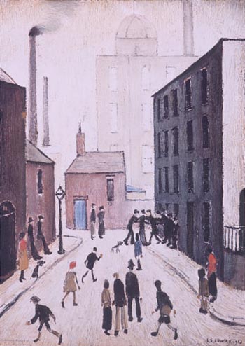 Industrial Scene 1953 - L-S-Lowry reproduction oil painting