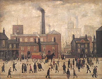 Coming Home from the Mill 1928 - L-S-Lowry reproduction oil painting