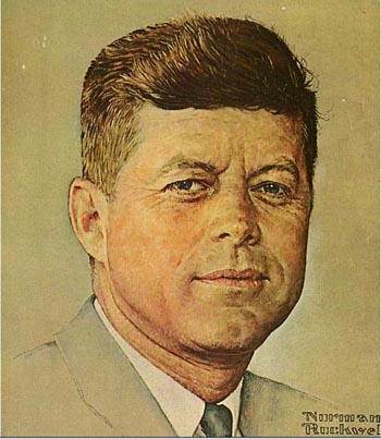 John F Kennedy - Fred Scraggs reproduction oil painting