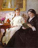 The Mother and Sister of the Artist 1869 - Berthe Morisot reproduction oil painting