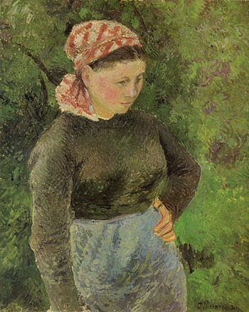 Peasant Woman 1880 - Camille Pissarro reproduction oil painting