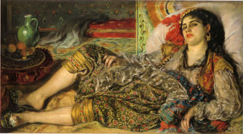 Odalisque 1870 - Pierre Auguste Renoir reproduction oil painting