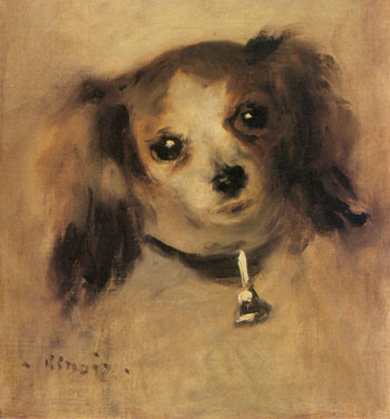 Head of a Dog 1870 - Pierre Auguste Renoir reproduction oil painting
