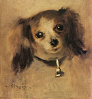 Head of a Dog 1870 - Pierre Auguste Renoir reproduction oil painting