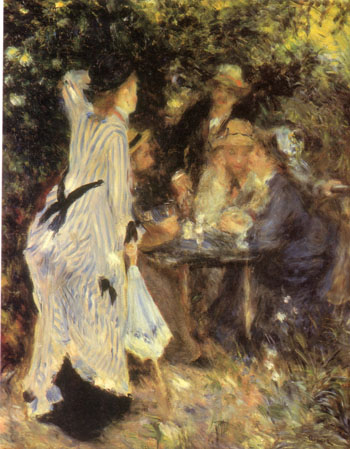 In the Garden Under the Trees of the Moulin de la Galette - Pierre Auguste Renoir reproduction oil painting