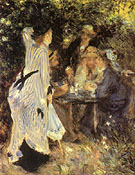 In the Garden Under the Trees of the Moulin de la Galette - Pierre Auguste Renoir reproduction oil painting