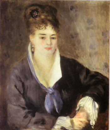 Lady in Black 1876 - Pierre Auguste Renoir reproduction oil painting