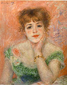 Portrait of the Actress Jeanne Samary 1877 - Pierre Auguste Renoir