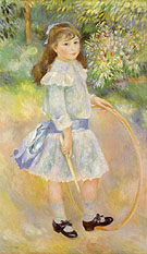 Girl with Hoop 1885 - Pierre Auguste Renoir