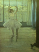 Dancer Posing for a Photographer aka Dancer Before the Window 1874 - Edgar Degas reproduction oil painting