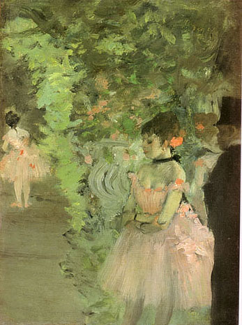Dancers Backstage 1890 - Edgar Degas reproduction oil painting