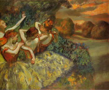 Four Dancers 1899 - Edgar Degas reproduction oil painting