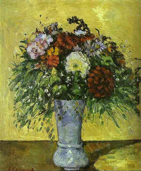 Flowers in a Blue Vase 1873 - Paul Cezanne reproduction oil painting