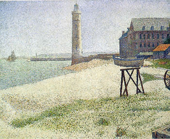 The Lighthouse at Honfleur 1886 - Georges Seurat reproduction oil painting